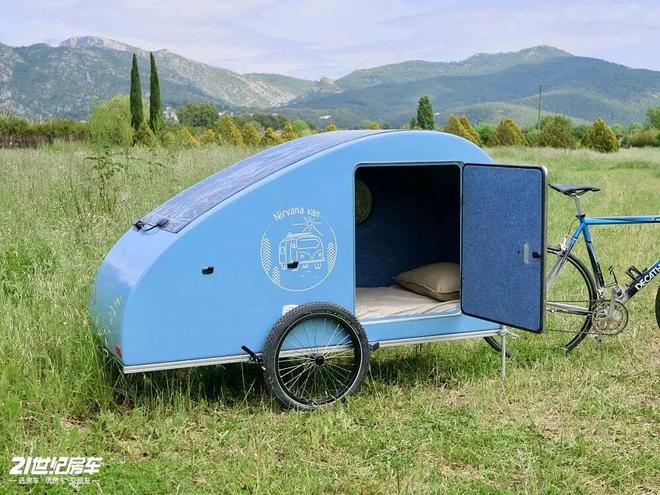 式浪漫！Nirvana Van自行车移动小窝pg模拟器试玩29万元起54kg水滴房车的法(图5)