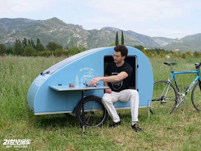 式浪漫！Nirvana Van自行车移动小窝pg模拟器试玩29万元起54kg水滴房车的法(图2)