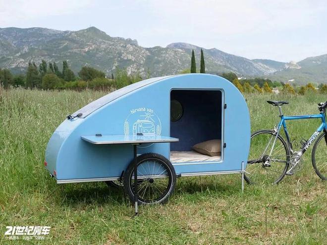 式浪漫！Nirvana Van自行车移动小窝pg模拟器试玩29万元起54kg水滴房车的法(图10)